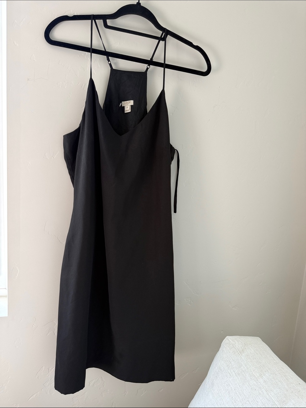Elegant J. Crew Black Slip Dress with Spaghetti Straps 12